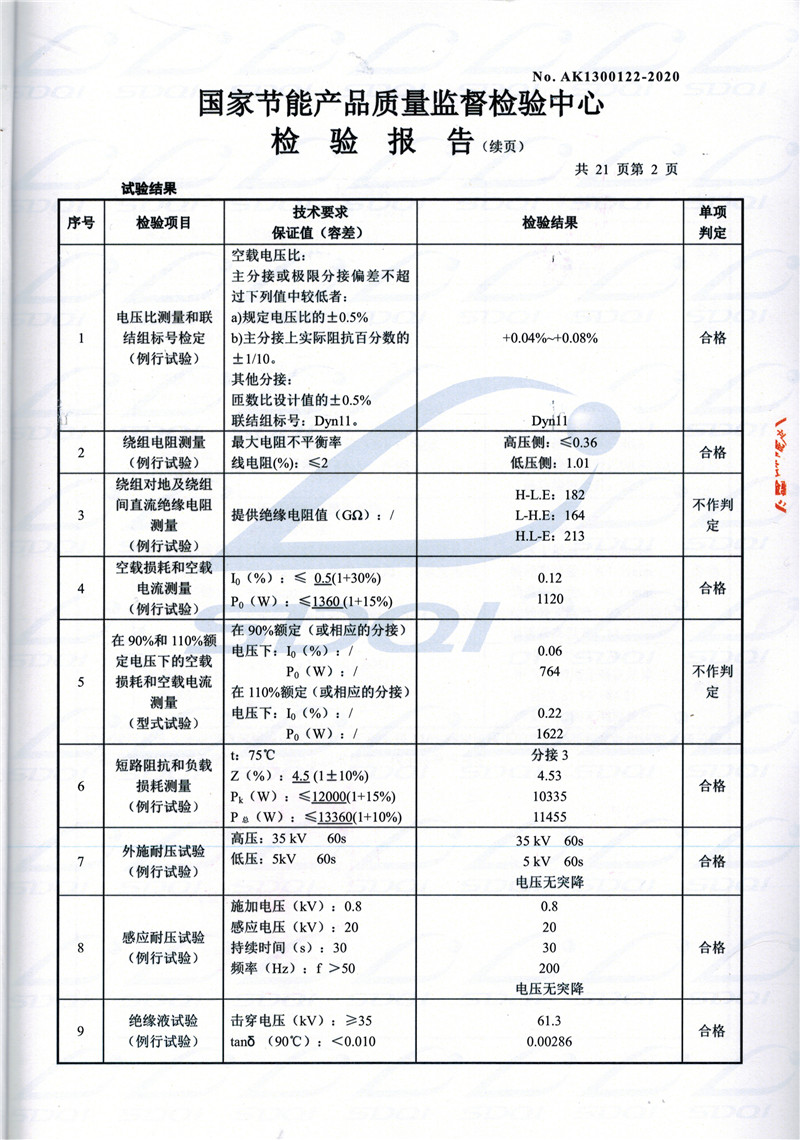 高低压试验报告-S11-1250德惠德惠德惠油浸式变压器-2.jpg